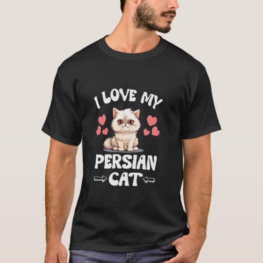 ペルシャ猫大好き Tシャツ (正面)