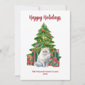 ペルシャ猫家族のクリスマス シーズンカード (正面)