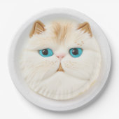 ペルシャ猫3D インスパイア ペーパープレート (正面)