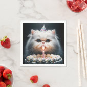 ペルシャ猫(お誕生日ケーキ) スタンダードカクテルナプキン (インサイチュ)