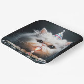ペルシャ猫(お誕生日ケーキ) ペーパープレート (傾斜あり)