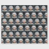 ペルシャ猫(お誕生日ケーキ) ラッピングペーパー (フラット)