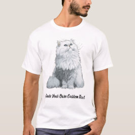 ペルシャ猫 オリジナルカスタムテキスト Tシャツ
