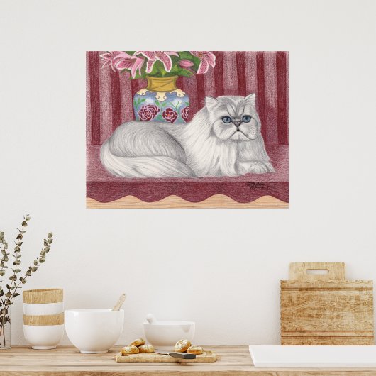 ペルシャ猫 ポスター (キッチン)