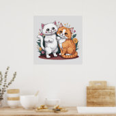 ペルシャ猫 ポスター (キッチン)