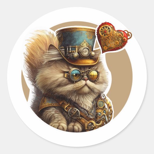 ペルシャ猫 ラウンドシール (正面)