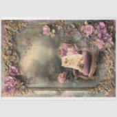 ペルシャ猫、ヴィンテージシャビーシック&フローラアート 薄葉紙 (正面)