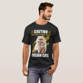 ペルシャ猫 注意: ペルシャについて話し出す可能性があります Tシャツ (正面フル)