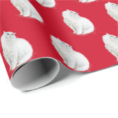 ペルシャ猫（赤） ラッピングペーパー (ロールコーナー)