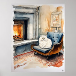 ペルシャ猫 – Cat Artプリント ポスター