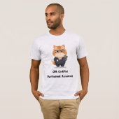 ペルシャ猫 CPA 会計士 ファイナンス ジョーク Tシャツ (正面フル)