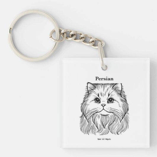 ペルシャ猫 – Grace in Every Whisker Keychain キーホルダー (正面)