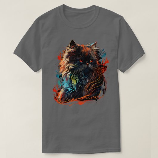 ペルシャ猫 Tシャツ (デザイン正面)