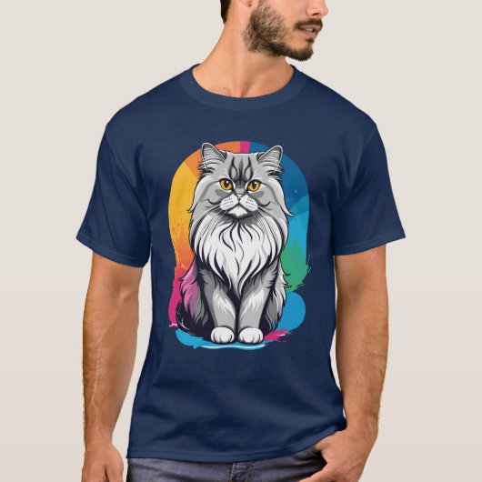 ペルシャ猫 Tシャツ (正面)