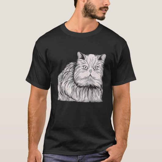 ペルシャ猫 Tシャツ (正面)