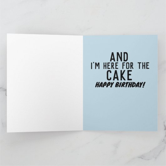 ペルシャ生姜キャッおもしろいト顔誕生日カード カード (内部)