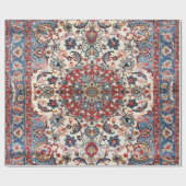 ペルシャ素晴らしベビーブルーレッドタン ラッピングペーパー (フラット)