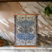 ペルシャ絨毯イランのブルーベージュ 吊り下げ型タペストリー