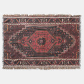 ペルシャ絨毯イースタンアクセントヴィンテージトルコレトロ スローブランケット (正面)
