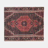 ペルシャ絨毯イースタンアクセントヴィンテージトルコレトロ フリースブランケット (正面(横))