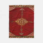 ペルシャ絨毯-はっきりしたなデザイン フリースブランケット (正面)