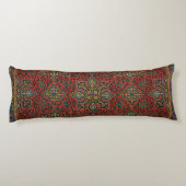 ペルシャ絨毯 カーペット 赤 青 クラシック ボディピロー (裏面)