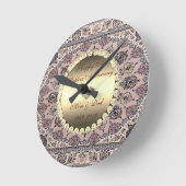 ペルシャ絨毯 ダイヤモンド 結婚50周年 ラウンド壁時計 (傾斜)