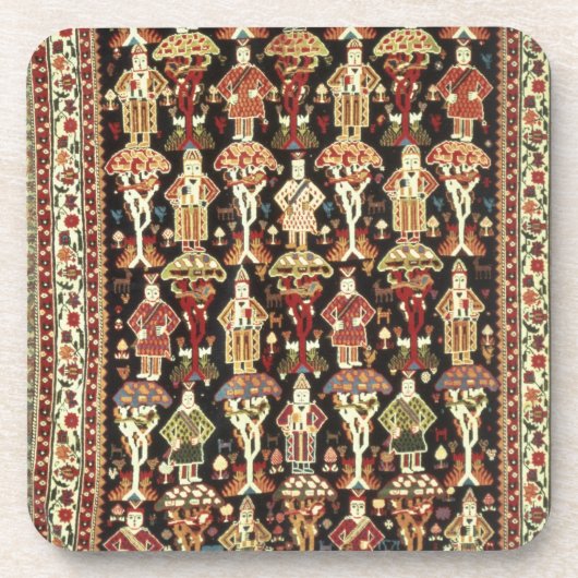 ペルシャ絨毯、第19第20世紀 コースター (正面)