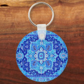 ペルシャ絨毯 – 青 キーホルダー (正面)