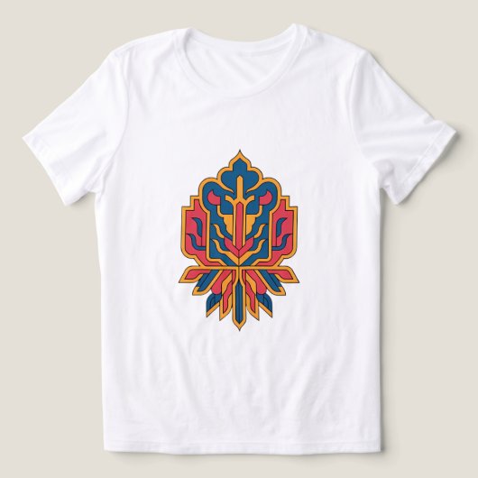 ペルシャ花柄絨毯デザインTシャツ トライブレンドTシャツ (デザイン正面)
