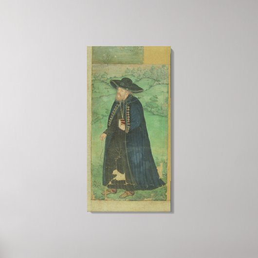 ペルシャ語で刻まれたイエズス会の司祭：「ジャハギルS キャンバスプリント (正面)