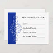 ペルシャ語のスクロールRSVPカード 出欠カード (正面/裏面)