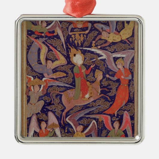 ペルシャ語予言者モハメッドの上昇 メタルオーナメント (正面)