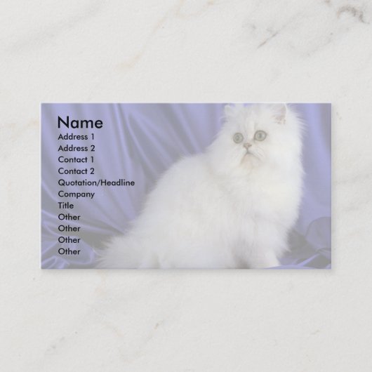 ペルシャ語、チンチラ 名刺 (正面)