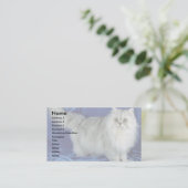 ペルシャ語、ピューター 名刺 (スタンド正面)