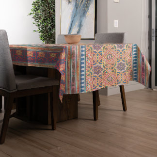 ペルシャ語/中東の幾何学的パターン テーブルクロス