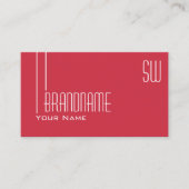 ペルシャ赤と白イニシャルプロフェッショナル 名刺 (正面)