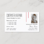 ペルシャ赤と白シックとフォトプロフェッショナル 名刺 (裏面)