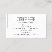 ペルシャ赤スタイリッシュ白シンプルプロフェッショナル 名刺 (裏面)