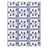 ペルシャ青フローラ幾何学模様 テーブルクロス (正面)