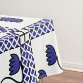 ペルシャ青フローラ幾何学模様 テーブルクロス (インサイチュ)