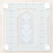 ペルシャ風の精巧なタイル張りの壁画デザインコースター ガラスコースター (裏面)