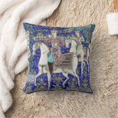 ペルシャ騎士団ロマンスカイブルーホワイト | クッション (ブランケット)
