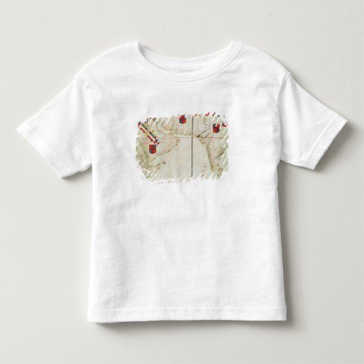 ペルシャ、アラビアおよびインドの地図 トドラーTシャツ (正面)