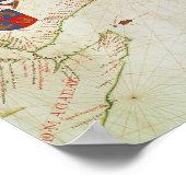 ペルシャ、アラビア、インドの地図 ポスター (角)