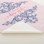 ペルシャ·ヘンナ·文字を持つデシ·ガール·フローラ シェルパブランケット (3/4)