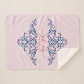 ペルシャ·ヘンナ·文字を持つデシ·ガール·フローラ シェルパブランケット (正面(横))