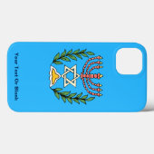 ペルシャ・マーゲン・デビッド・(ユダヤ教)メノラー Case-Mate iPhoneケース (裏面 (横))