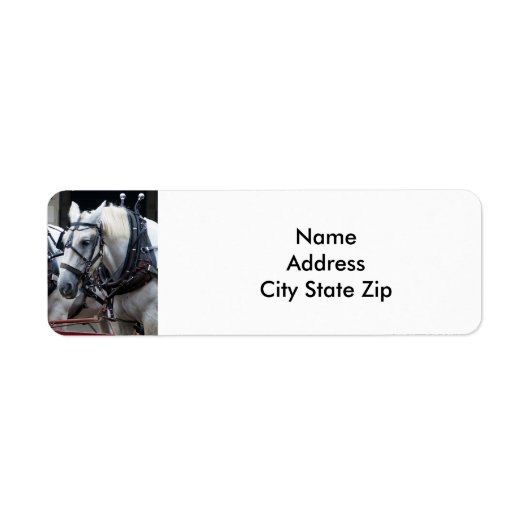 ペルシュロン荷車を引くウマ ラベル (正面)