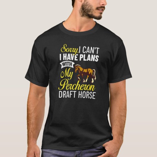 ペルシュロン+ドラフトホース+乗馬サドル4 Tシャツ (正面)